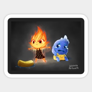 Ember protecticn little Wade Sticker